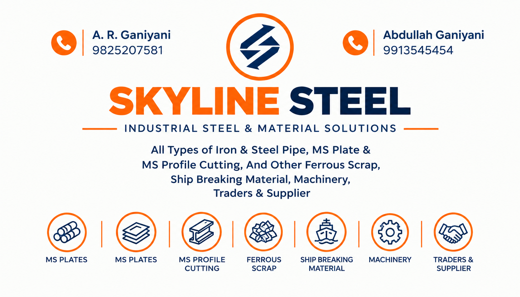 Skyline Steel business card front